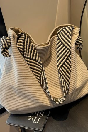 2025 Women's Large-Capacity Single-Shoulder Velvet Tote Bag - Versatile Commuting Bag for Spring and Summer Lazy Style