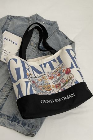 2025 Women's Letter Canvas Bag - Versatile Large Capacity Commuter Tote for Students, Stylish Shoulder Handbag