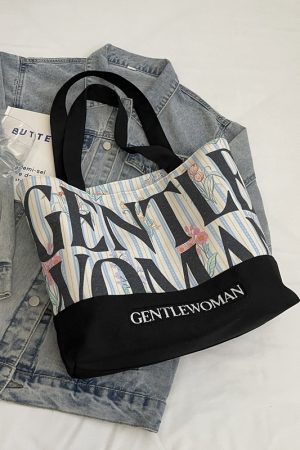 2025 Women's Letter Canvas Bag - Versatile Large Capacity Commuter Tote for Students, Stylish Shoulder Handbag