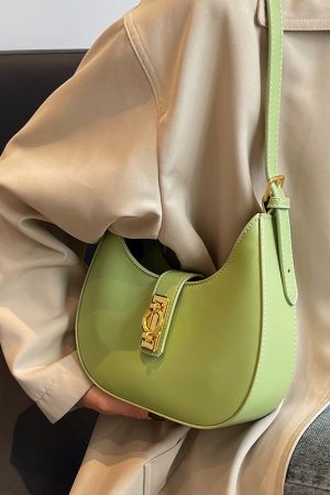 2025 Women's Minimalist Textured Saddle Bag - Summer Fresh Underarm High-End Shoulder Bag