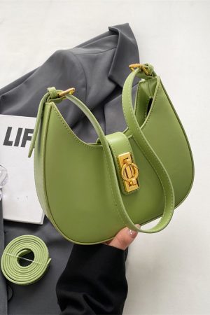 2025 Women's Minimalist Textured Saddle Bag - Summer Fresh Underarm High-End Shoulder Bag