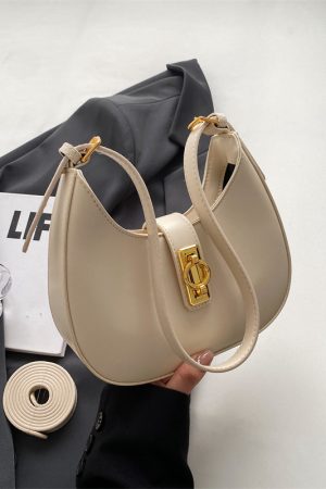 2025 Women's Minimalist Textured Saddle Bag - Summer Fresh Underarm High-End Shoulder Bag
