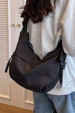 2025 Women's Oxford Cloth Crossbody Bag, Large Capacity Dumpling Shoulder Bag for Class and Commuting, Trendy Casual Style