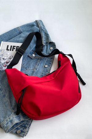 2025 Women's Oxford Cloth Crossbody Bag, Large Capacity Dumpling Shoulder Bag for Class and Commuting, Trendy Casual Style