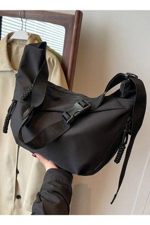 2025 Women's Oxford Cloth Crossbody Bag, Large Capacity Dumpling Shoulder Bag for Class and Commuting, Trendy Casual Style