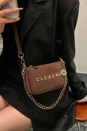 2025 Women's Retro Matte Underarm Bag - High-End Chain Small Square Crossbody Phone Bag for Spring and Summer
