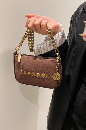 2025 Women's Retro Matte Underarm Bag - High-End Chain Small Square Crossbody Phone Bag for Spring and Summer