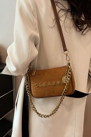 2025 Women's Retro Matte Underarm Bag - High-End Chain Small Square Crossbody Phone Bag for Spring and Summer