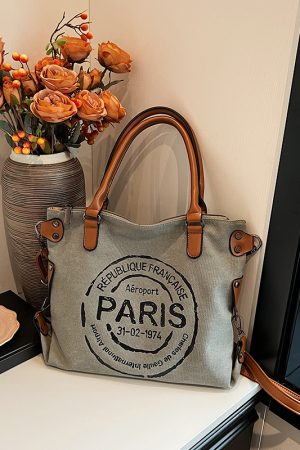 2025 Women's Single-Shoulder Canvas Tote Bag - Large Capacity Spring & Summer Fashion for Classes & Commuting