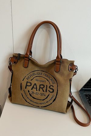 2025 Women's Single-Shoulder Canvas Tote Bag - Large Capacity Spring & Summer Fashion for Classes & Commuting