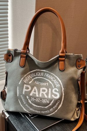 2025 Women's Single-Shoulder Canvas Tote Bag - Large Capacity Spring & Summer Fashion for Classes & Commuting