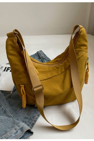 2025 Women's Summer Canvas Dumpling Bag - Versatile Large Capacity Shoulder Crossbody Bag for Students and Commuting