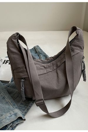 2025 Women's Summer Canvas Dumpling Bag - Versatile Large Capacity Shoulder Crossbody Bag for Students and Commuting