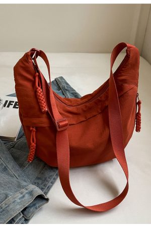 2025 Women's Summer Canvas Dumpling Bag - Versatile Large Capacity Shoulder Crossbody Bag for Students and Commuting