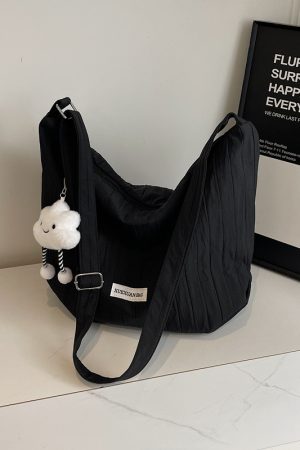 2025 Women's Summer Canvas Tote Bag - Versatile Large Capacity Shoulder Crossbody Bag in Korean Style for Students and Commuters