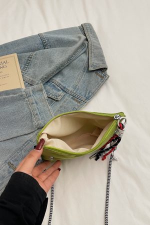 2025 Women's Summer Embroidered Donut Nylon Canvas Crossbody Bag with Zipper - Small Phone Purse for Everyday Use