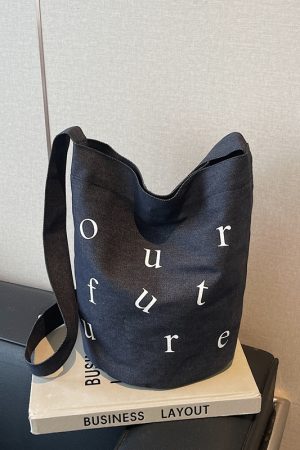 2025 Women's Summer Large Capacity Ethnic Style Bucket Bag - Versatile Crossbody Canvas Tote for Commuting & Everyday Use