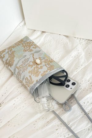 2025 Women's Summer Mini Crossbody Bag - High-End Chinese National Style Mobile Phone Bag for Walking