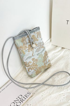 2025 Women's Summer Mini Crossbody Bag - High-End Chinese National Style Mobile Phone Bag for Walking