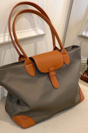 2025 Women's Summer Nylon Canvas Tote Bag - Large Capacity Shoulder Handbag for Commuting and Mommy Style