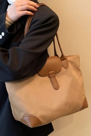 2025 Women's Summer Nylon Canvas Tote Bag - Large Capacity Shoulder Handbag for Commuting and Mommy Style