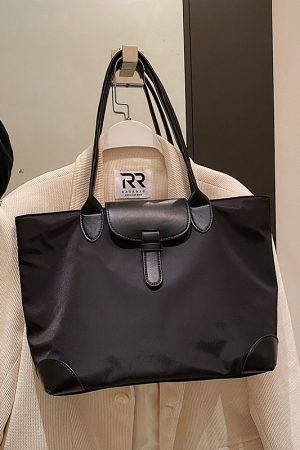 2025 Women's Summer Nylon Canvas Tote Bag - Large Capacity Shoulder Handbag for Commuting and Mommy Style