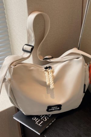 2025 Women's Summer Nylon Dumpling Bag - Large Capacity Crossbody for Students, Versatile Commuting Shoulder Bag