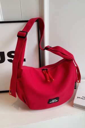 2025 Women's Summer Nylon Dumpling Bag - Large Capacity Crossbody for Students, Versatile Commuting Shoulder Bag