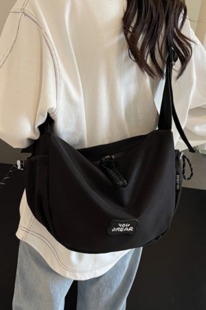 2025 Women's Summer Nylon Dumpling Bag - Large Capacity Crossbody for Students, Versatile Commuting Shoulder Bag