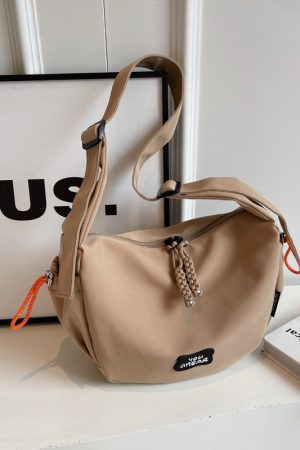 2025 Women's Summer Nylon Dumpling Bag - Large Capacity Crossbody for Students, Versatile Commuting Shoulder Bag