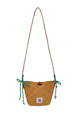 2025 Women's Summer Seaside Woven Straw Crossbody Bag - Trendy Vegetable Basket Design for Vacation & Phone Storage