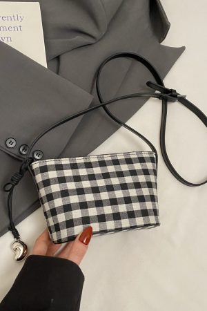 2025 Women's Summer Yellow Plaid Bucket Bag - Stylish Zipper Crossbody Phone Bag for Trendy Fashion