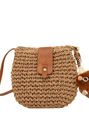 2025 Woven Small Crossbody Bag for Women - Versatile Beach Vacation Phone Bag, Niche Ins Style