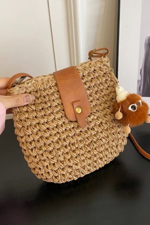 2025 Woven Small Crossbody Bag for Women - Versatile Beach Vacation Phone Bag, Niche Ins Style