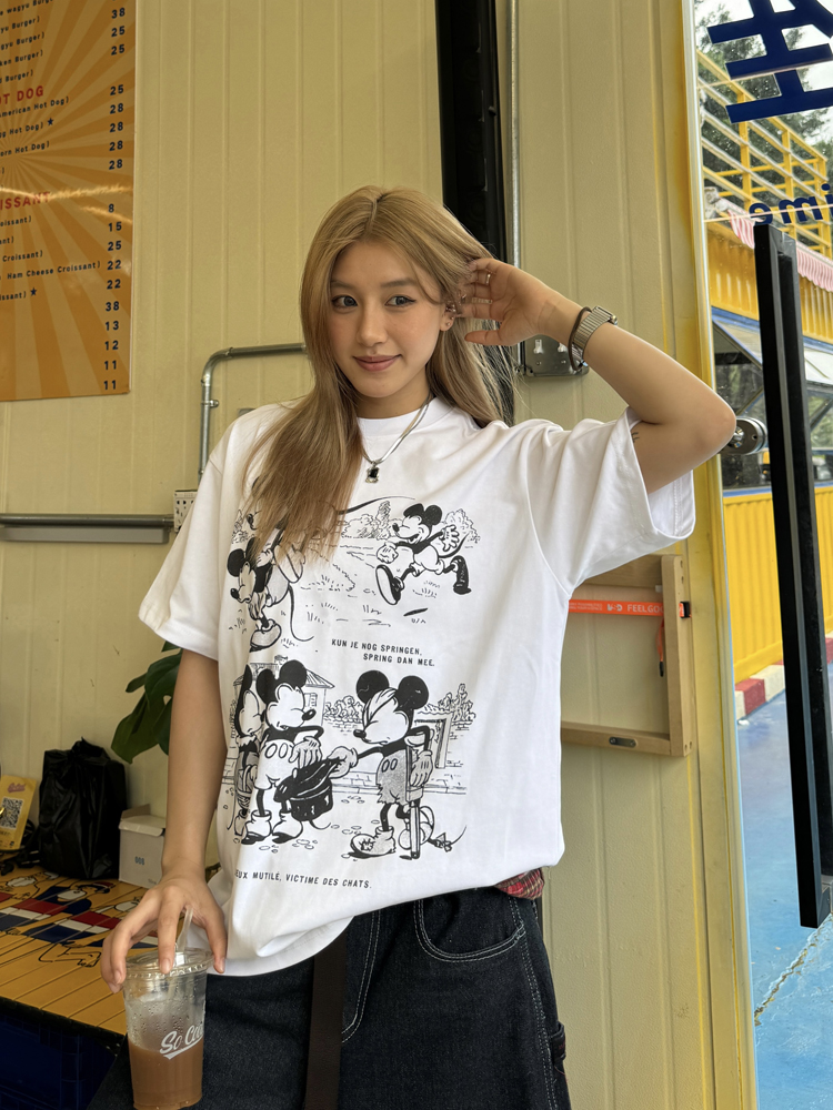 320g Heavyweight American Retro Small Collar Rice Comic Short Sleeve T-Shirt for Men and Women - Loose Street Fashion Top 320g Heavyweight American Retro Small Collar Rice Comic Short Sleeve T-Shirt for Men and Women - Loose Street Fashion Top