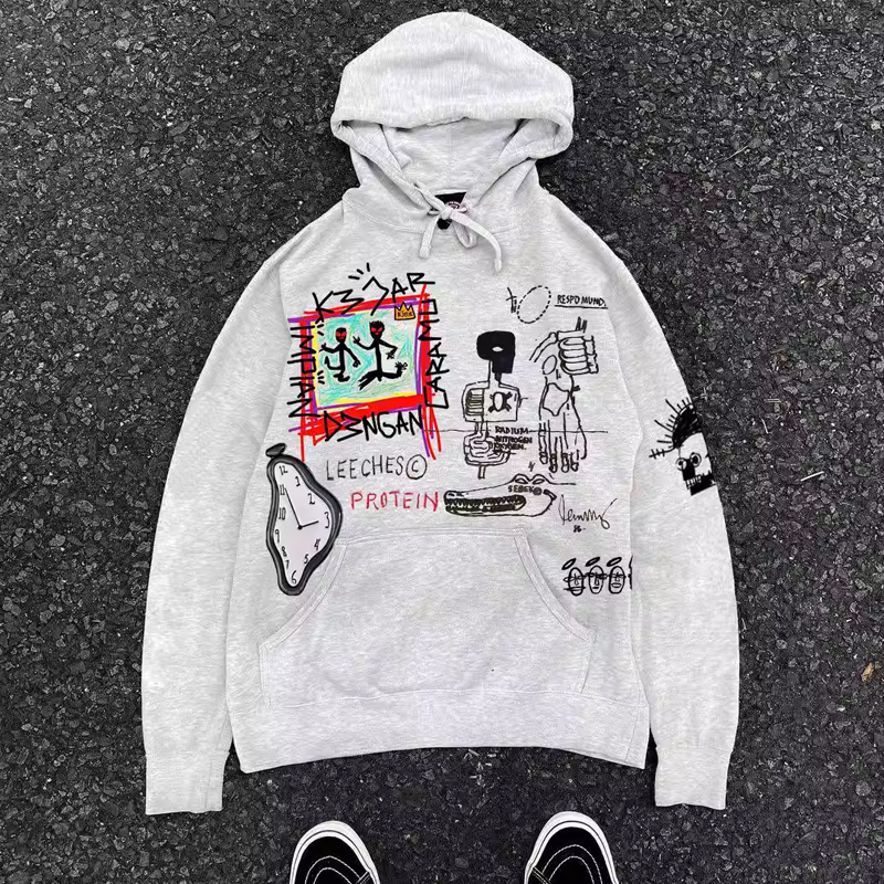 400g Heavyweight Graffiti Hoodie for Men and Women - American Retro Cartoon Line Art Unisex Fashion Sweater 400g Heavyweight Graffiti Hoodie for Men and Women - American Retro Cartoon Line Art Unisex Fashion Sweater