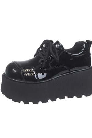 8cm Thick-Soled Retro Mary Jane Loafers for Women - Spring 2025 British Style Leather Shoes for Petite Fashion