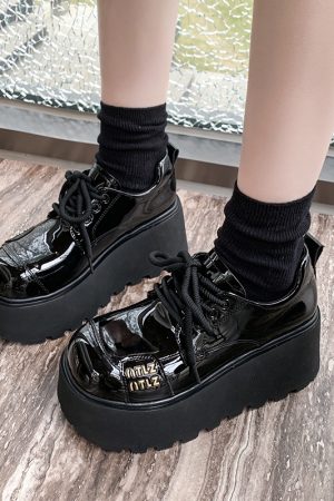 8cm Thick-Soled Retro Mary Jane Loafers for Women - Spring 2025 British Style Leather Shoes for Petite Fashion