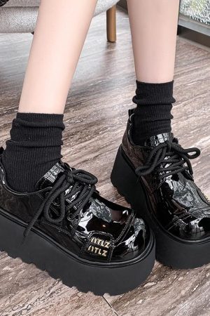 8cm Thick-Soled Retro Mary Jane Loafers for Women - Spring 2025 British Style Leather Shoes for Petite Fashion