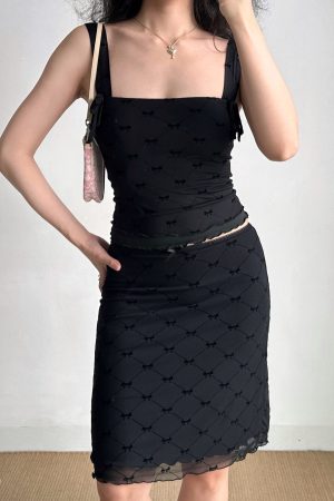 A-line Plaid Half Skirt with Bow Tie - Slim Fit Mid-Waist Bodycon Tulle Short Skirt for European and American Style Fashion