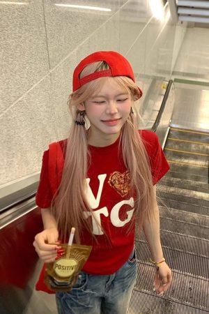 American Heart Letter Print Short Sleeve T-Shirt for Men and Women - Loose Fit Versatile Tee for Spring/Summer 2025