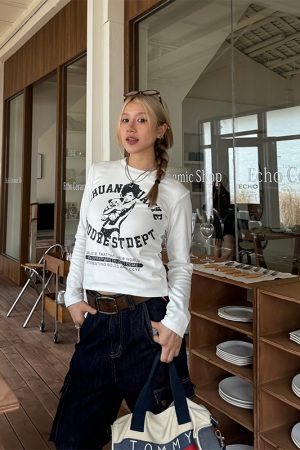 American Retro Casual Short Sleeve T-Shirt for Women - Trendy Summer Street Style Top, Versatile Everyday Wear