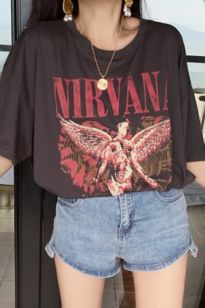 American Retro Couple T-Shirts for Spring/Summer 2024 - Loose Fit, Round Neck, Short Sleeve, Boyfriend Style, Trendy Fashion