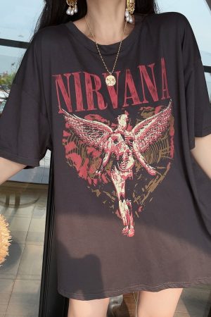 American Retro Couple T-Shirts for Spring/Summer 2024 - Loose Fit, Round Neck, Short Sleeve, Boyfriend Style, Trendy Fashion