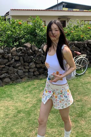 American Retro Floral Slim-Fit Mini Skirt for Women â€“ Elegant Body-Hugging Pencil Skirt in Sexy Style