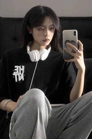 American Retro Letter Print Pure Cotton Short-Sleeve T-Shirt for Men and Women, Plus Size Loose Street Hip-Hop Couple Style