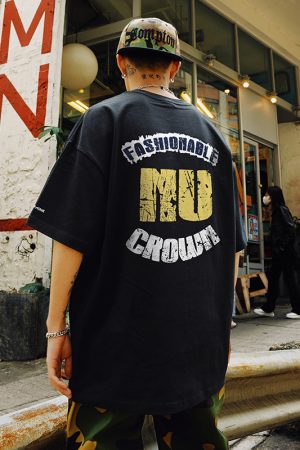 American Retro Letter Short-Sleeve T-Shirt for Men and Women - Casual Sports Tee, Trendy Summer Style 2025