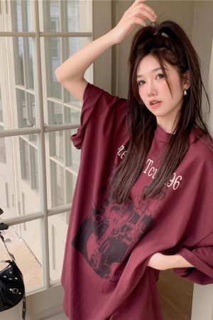 American Retro Mid-Length BF Style Pure Cotton Short-Sleeve T-Shirt for Men and Women, Plus Size Loose Summer Casual Top