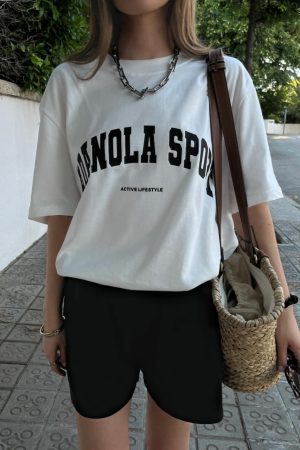 American Retro Minimalist Oversized Short Sleeve T-Shirt for Women - High-End Round Neck Summer Trendy Hot Girl Top