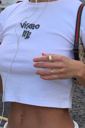 American Retro Short-Sleeve Crop Top for Women - Y2K Summer ABG Trendy T-Shirt, European Style Hot Girl Fashion